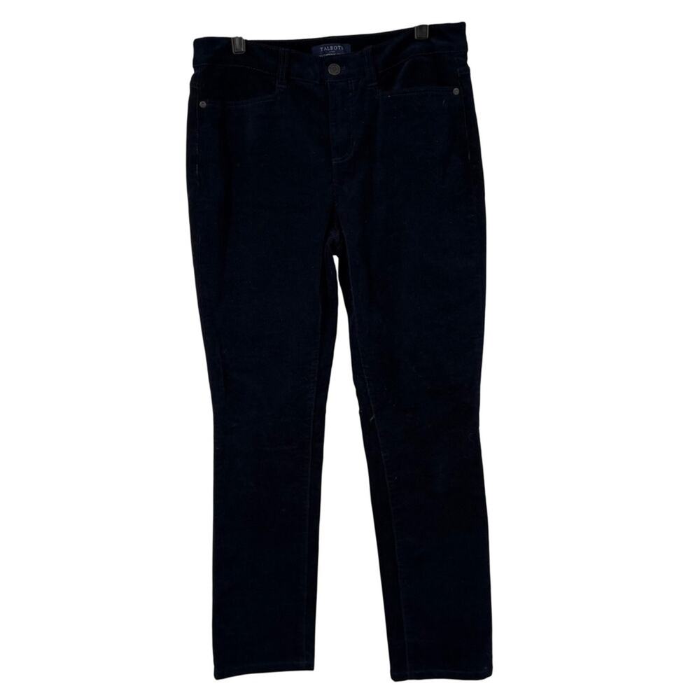 Talbots Simply Flattering Corduroy Pants Navy Blue Size 6 Petite